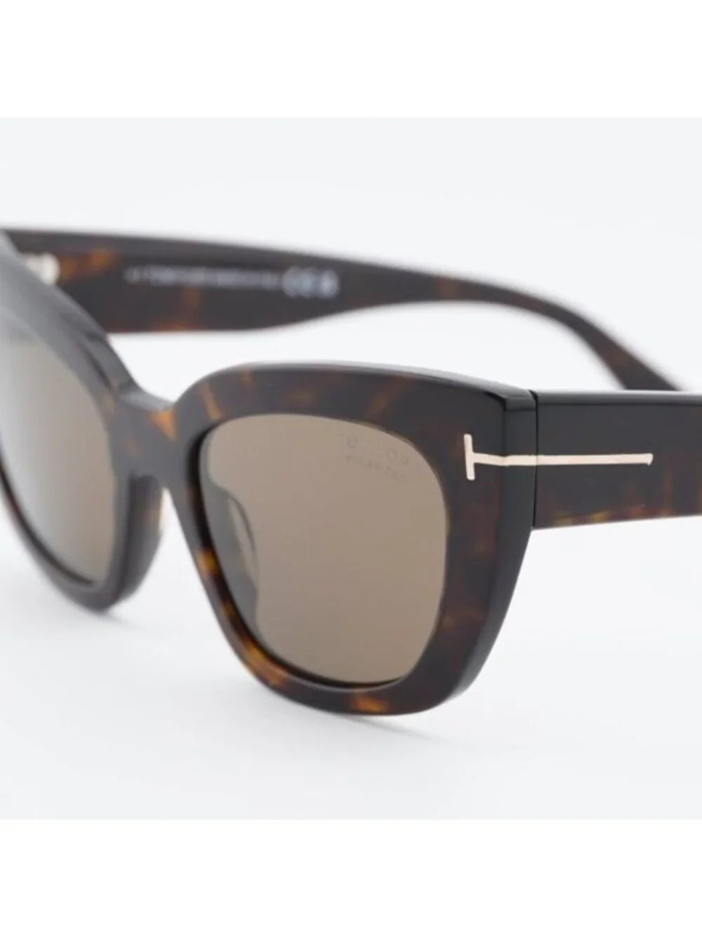 Tom Ford Athena FT1190 52H Sunglasses Havana Cat Eye Frame, Polarized Lenses